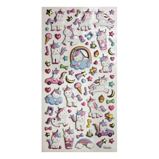 PEGATINAS TWEENY FOAMY UNICORNIOS GLITTER