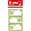 ETIQUETAS NAVIDAD COPOS DORADOS