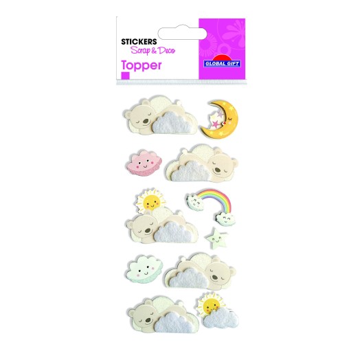 PEGATINAS TOPPER SCRAP & DECO SUEÑOS RELIEVE
