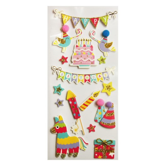 PEGATINAS SCENY SCRAP & DECO HAPPY BIRTHDAY RELIEVE