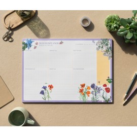BLOC PLANIFICADOR SEMANAL A3 WILD FLOWERS ALEMAN 2