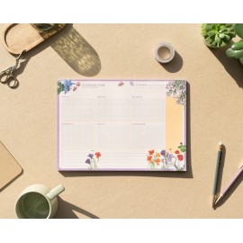 BLOC PLANIFICADOR SEMANAL A4 WILD FLOWERS ALEMAN 2