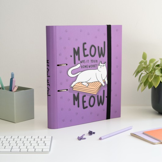 CARPETA 2 ANILLAS MEOW MEOW WEIRD CATS