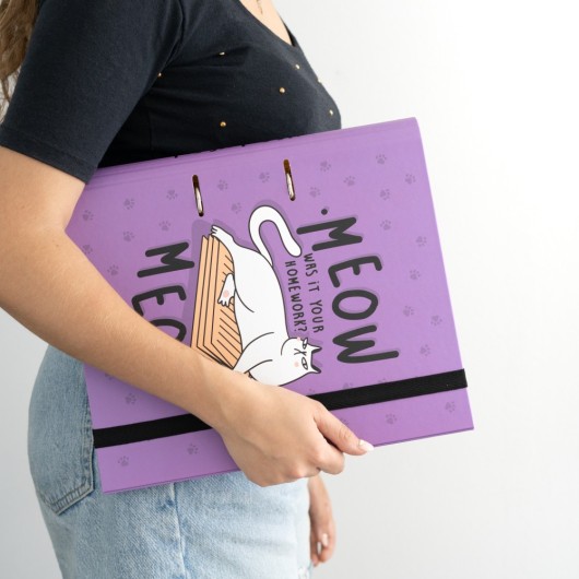 CARPETA 2 ANILLAS MEOW MEOW WEIRD CATS