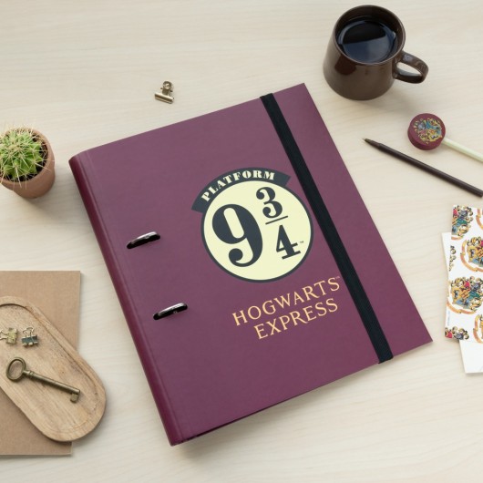 CARPETA 2 ANILLAS HARRY POTTER PLATAFORMA 9 3/4