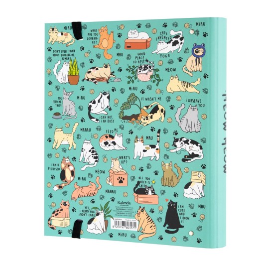 CARPETA 4 ANILLAS MEOW MEOW WEIRD CATS