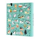 CARPETA 4 ANILLAS MEOW MEOW WEIRD CATS