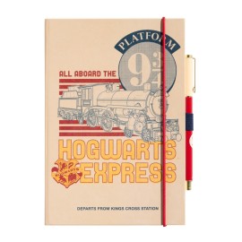 CUADERNO PREMIUM A5 CON BOLIGRAFO HARRY POTTER PLATAFORMA 9 3/4