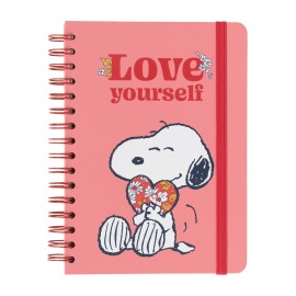 CUADERNO TAPA FORRADA A5 SNOOPY LOVE YOURSELF