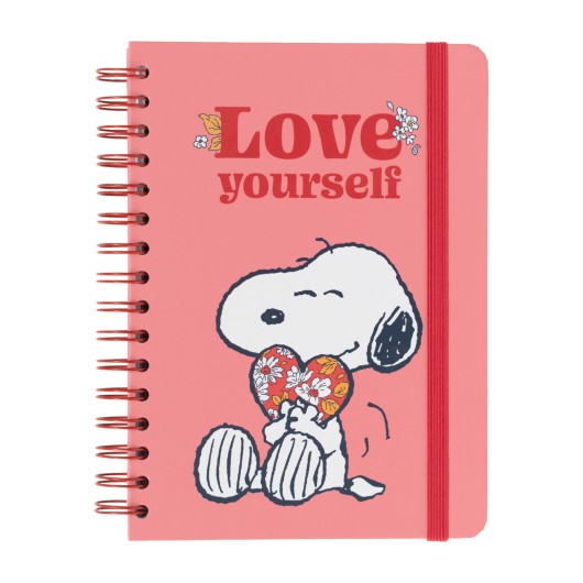 CUADERNO TAPA FORRADA A5 SNOOPY LOVE YOURSELF