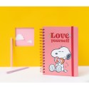 CUADERNO TAPA FORRADA A5 SNOOPY LOVE YOURSELF