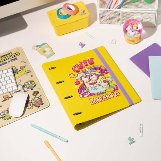 CARPETA 4 ANILLAS POLIPROPILENO MINIONS
