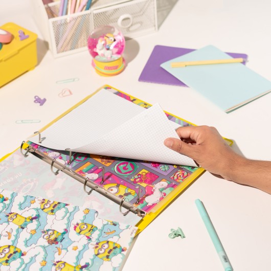 CARPETA 4 ANILLAS POLIPROPILENO MINIONS