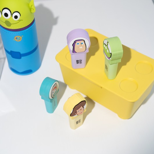 SET DE 4 SUBRAYADORES CON TOPPER DISNEY PIXAR TOY STORY