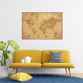 POSTER MAPA MUNDO ES VINTAGE 2