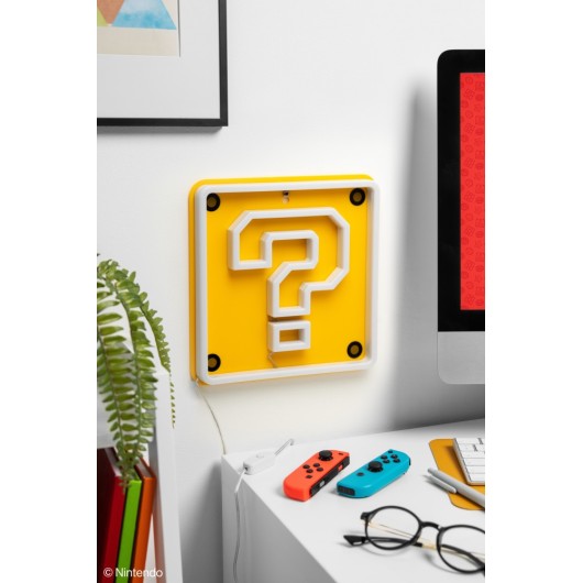 LAMPARA LED NEON DE PARED BLOQUE MARIO