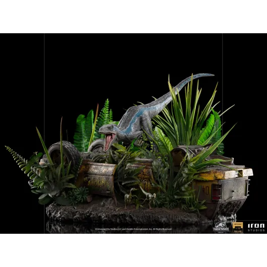 FIGURA ART SCALE JURASSIC WORLD EL REINO CAIDO VELOCIRAPTOR BLUE DELUXE