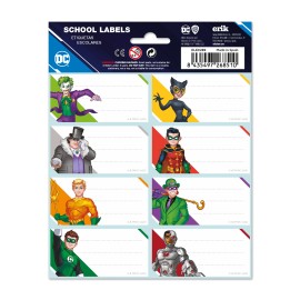 ETIQUETAS ADHESIVAS DC COMICS LA LIGA DE LA JUSTICIA 2