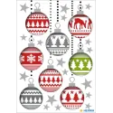 PEGATINAS DECOR DECORACION BOLAS ARBOL NAVIDAD