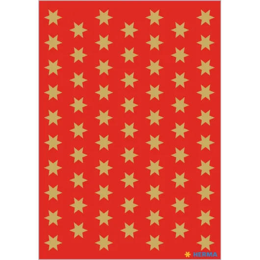 PEGATINAS DECOR ESTRELLAS ROJO Y DORADO 8 mm