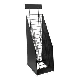 EXPOSITOR METALICO CERRADO LAMINAS NEGRO