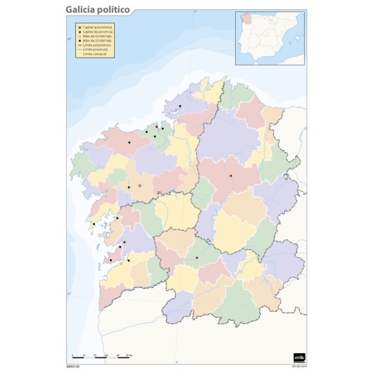 MAPA MUDO ES GALICIA POLITICO