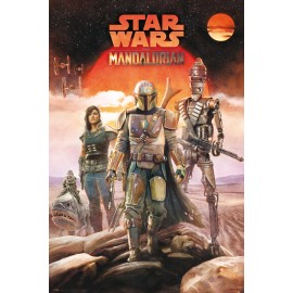 POSTER STAR WARS THE MANDALORIAN CREW