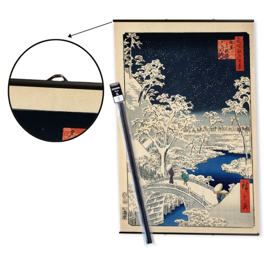 PACK COLGADOR CON POSTER THE DRUM BRIDGE AND SUNSET HILL AT MEGURO
