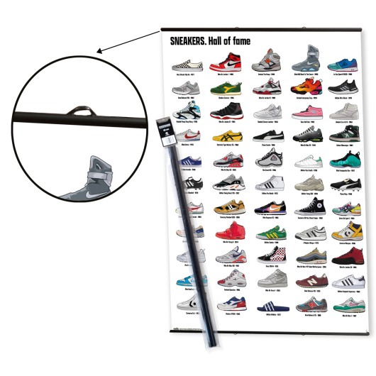 PACK COLGADOR CON POSTER SNEAKERS HALL OF FAME