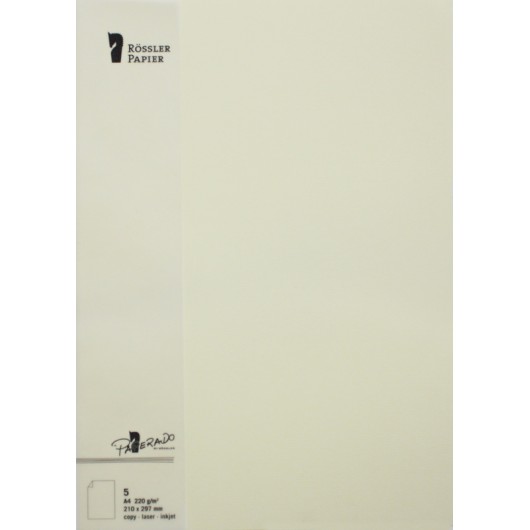 TARJETA A4 PAPERADO 5 UNIDADES CREMA