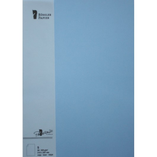 TARJETA A4 PAPERADO 5 UNIDADES AZUL