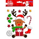 PEGATINAS GEL DECO NAVIDAD RENO NAVIDEÑO