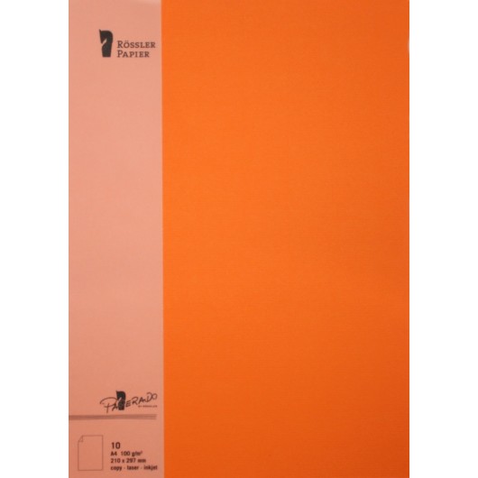 FOLIO A4 PAPERADO 10 UNIDADES NARANJA