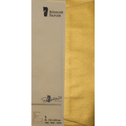 SOBRE DL AMERICANO PAPERADO 5 UNIDADES ORO
