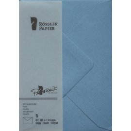 SOBRE C7 PAPERADO 5 UNIDADES AZUL