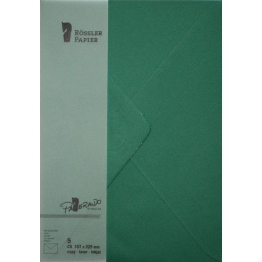 SOBRE C5 PAPERADO 5 UNIDADES VERDE ACEBO