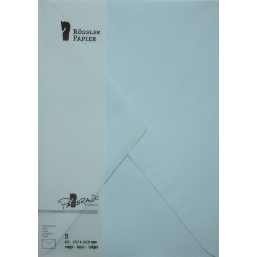 SOBRE C5 PAPERADO 5 UNIDADES AZUL AGUA