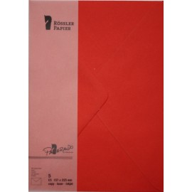 SOBRE C5 PAPERADO 5 UNIDADES TOMATE