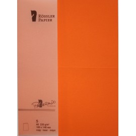 TARJETA A6 PAPERADO 5 UNIDADES NARANJA
