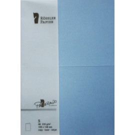 TARJETA A6 PAPERADO 5 UNIDADES AZUL