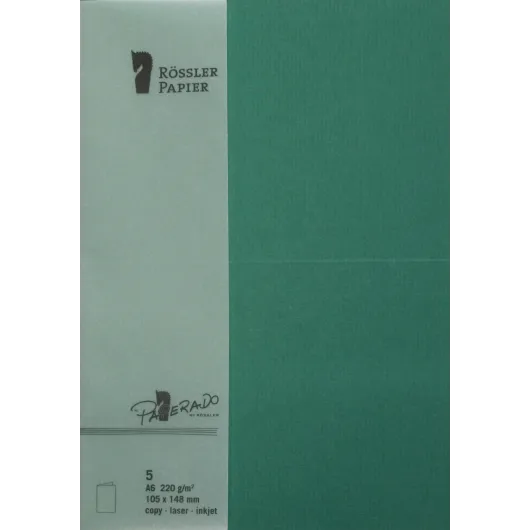 TARJETA A6 PAPERADO 5 UNIDADES VERDE ACEBO