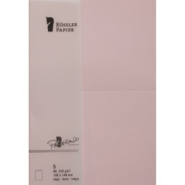TARJETA A6 PAPERADO 5 UNIDADES ROSA