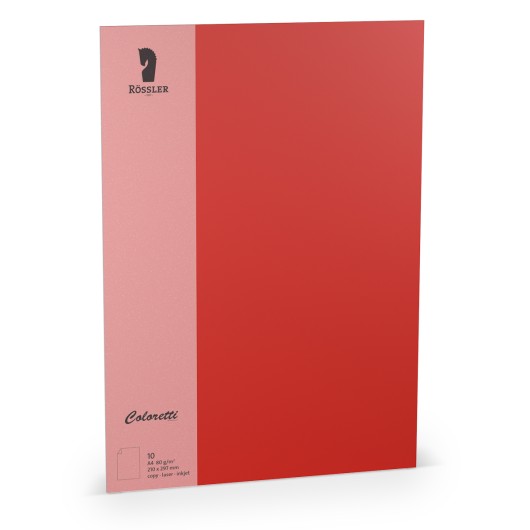 FOLIO A4 COLORETTI 10 UNIDADES ROJO