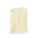TARJETA A6 DOBLE COLORETTI 5 UNIDADES MARMOL CREMA