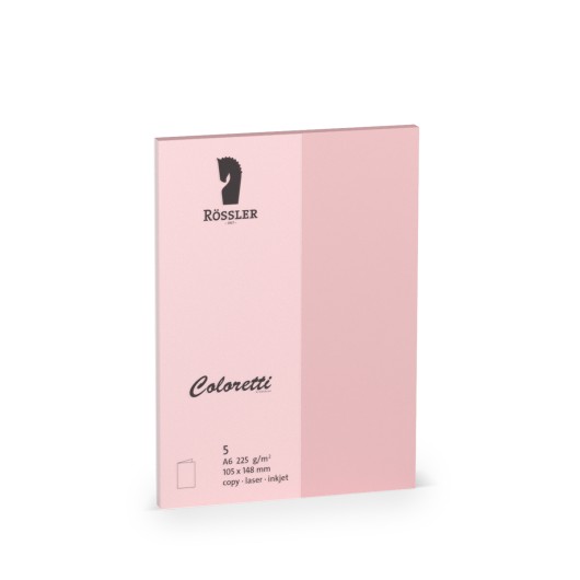 TARJETA A6 DOBLE COLORETTI 5 UNIDADES ROSA