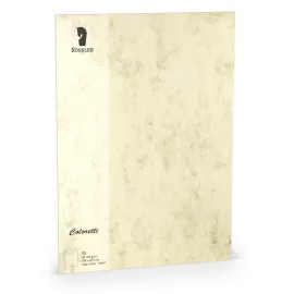 TARJETA A4 COLORETTI 10 UNIDADES MARMOL CREMA
