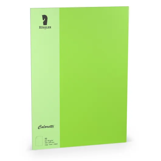 TARJETA A4 COLORETTI 10 UNIDADES VERDE LIMA