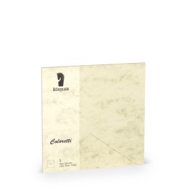 SOBRE CUADRADO GRANDE COLORETTI 5 UNIDADES MARMOL CREMA
