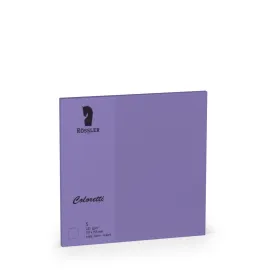 TARJETA DOBLE 157X157 COLORETTI 5 UNIDADES LILA