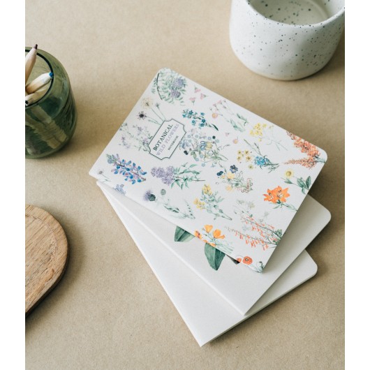 PACK 3 CUADERNOS A6 BOTANICAL WILD FLOWERS KOKONOTE